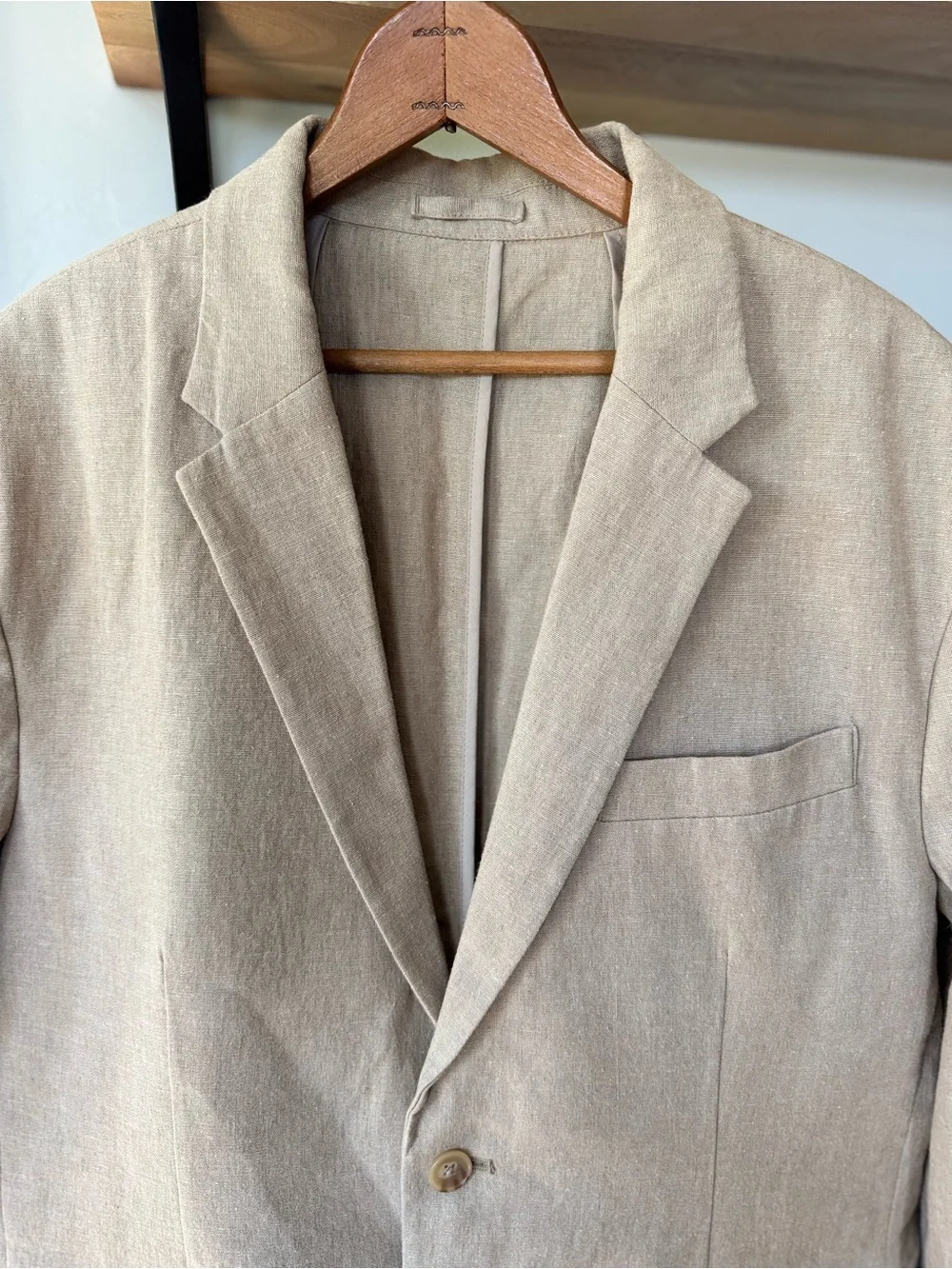 Old Navy Light Beige Linen-Blend Sport Coat Jacket Size Large